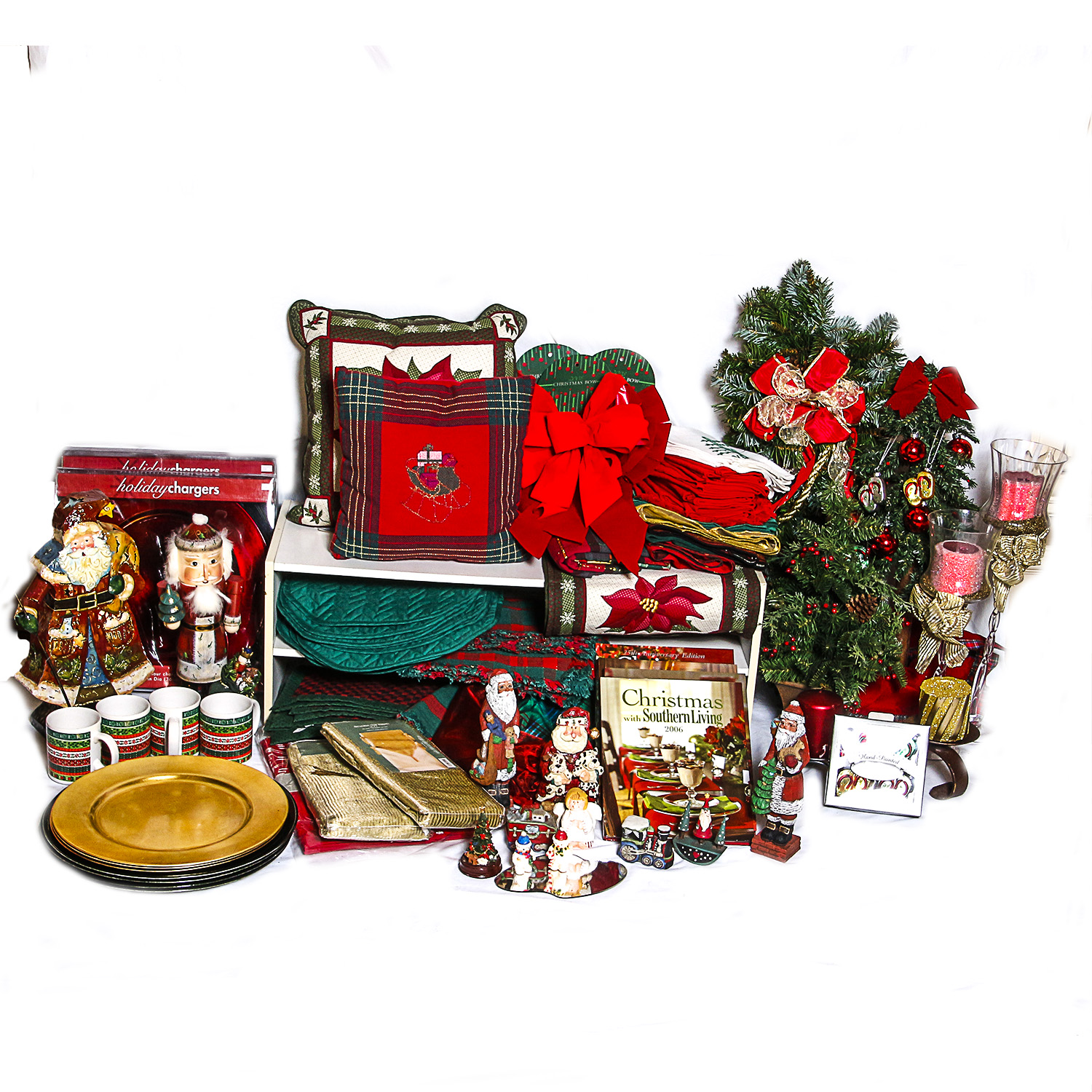 Large Group of Christmas Themed Decor