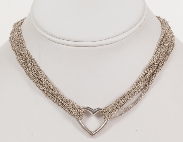 Tiffany & Co. Sterling Silver Multi Strand Mesh Necklace