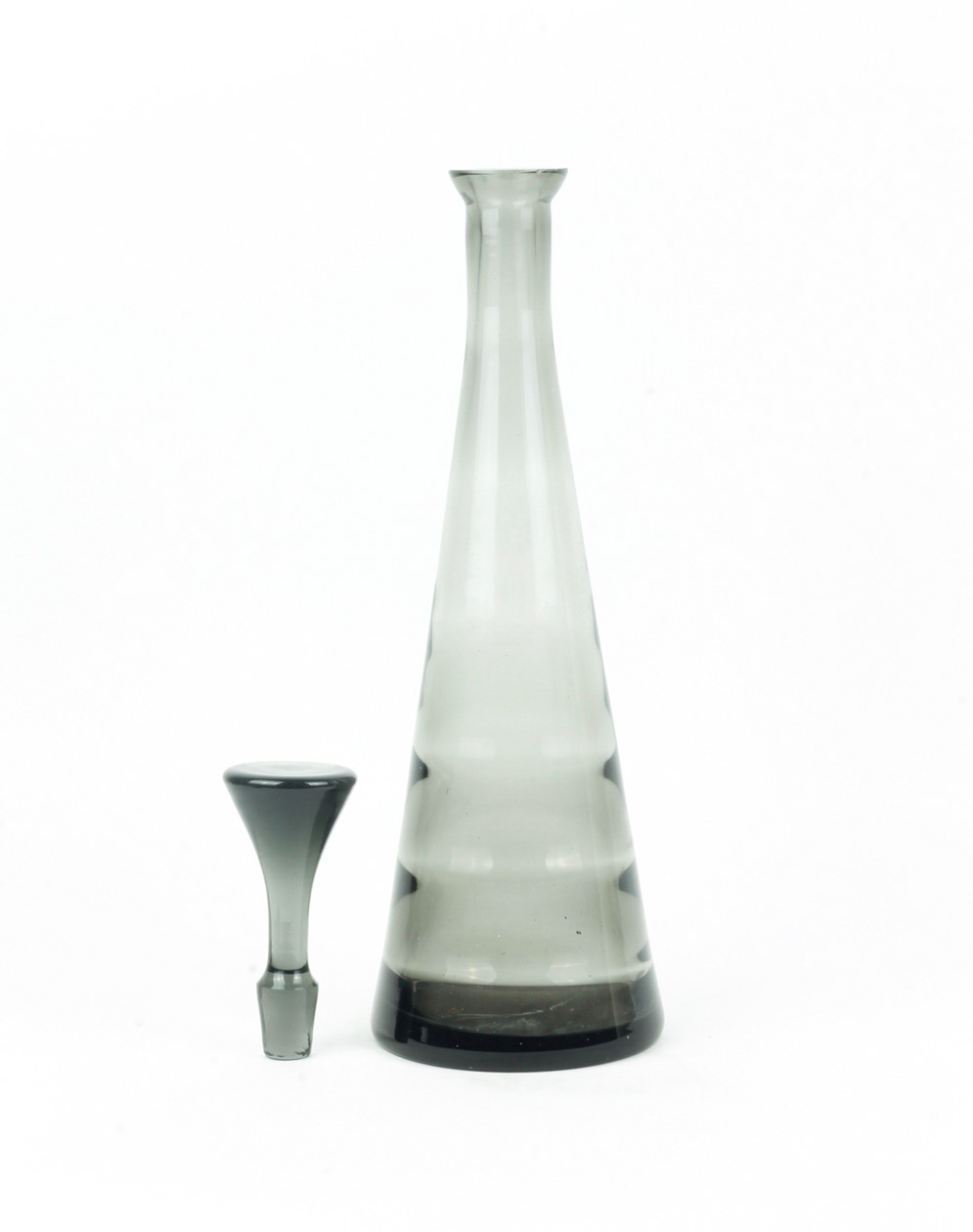 Black Decanter with a Conical Cap