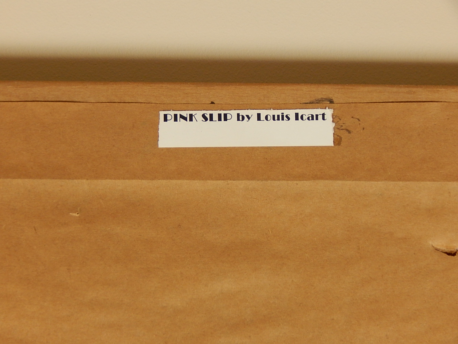 Louis Icart Framed Offset Lithograph "Pink Slip"