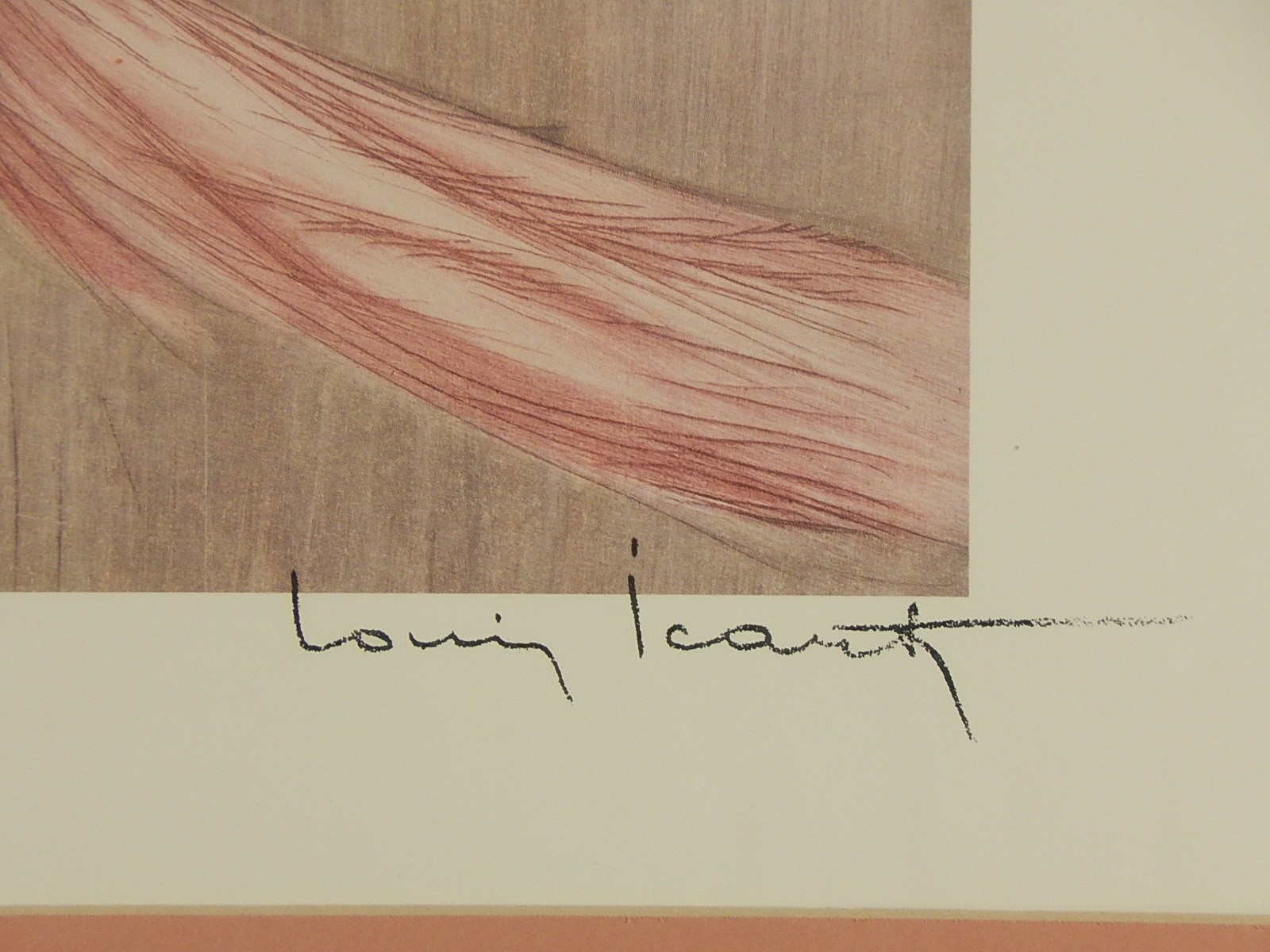 Louis Icart Framed Offset Lithograph "Pink Slip"