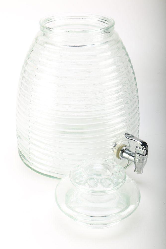 Glass Beehive Drink Dispenser