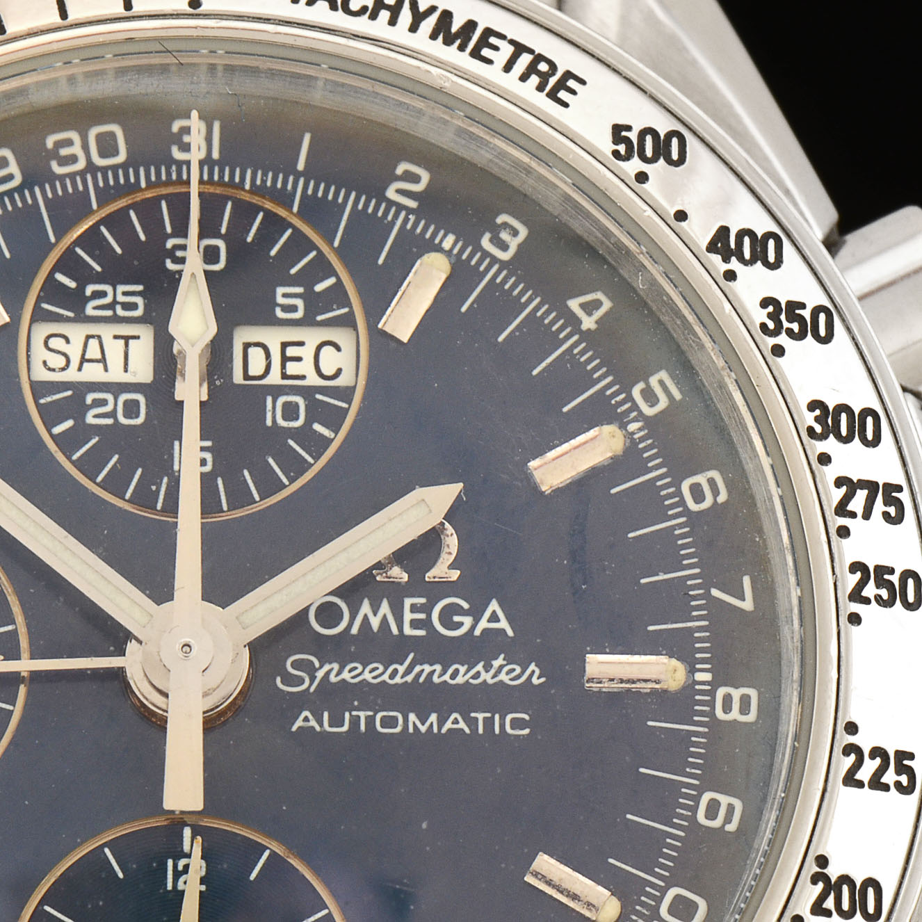 Men's Omega Speedmaster Triple Calendar Date Chrono Autograph