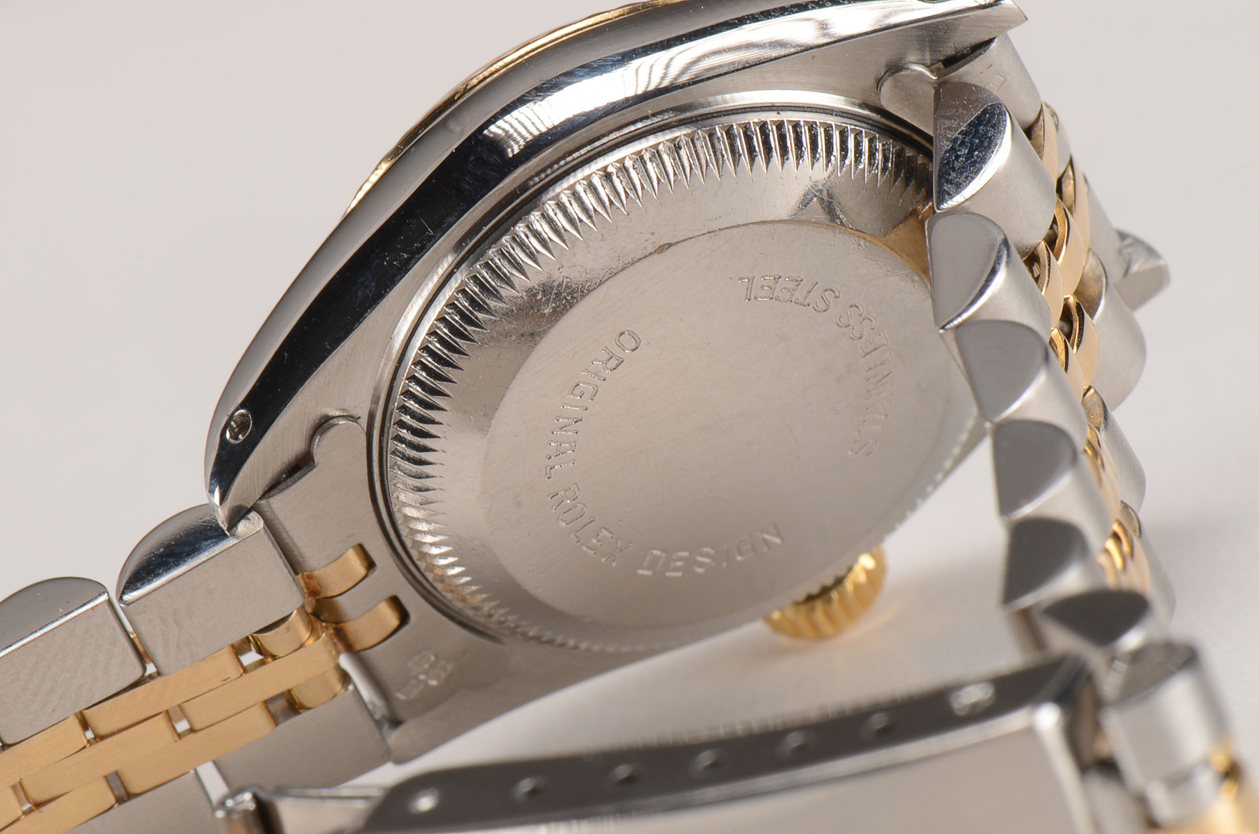 Women's Rolex Datejust 18K Gold and Steel Silver Tapestry Dial Automatic Watch