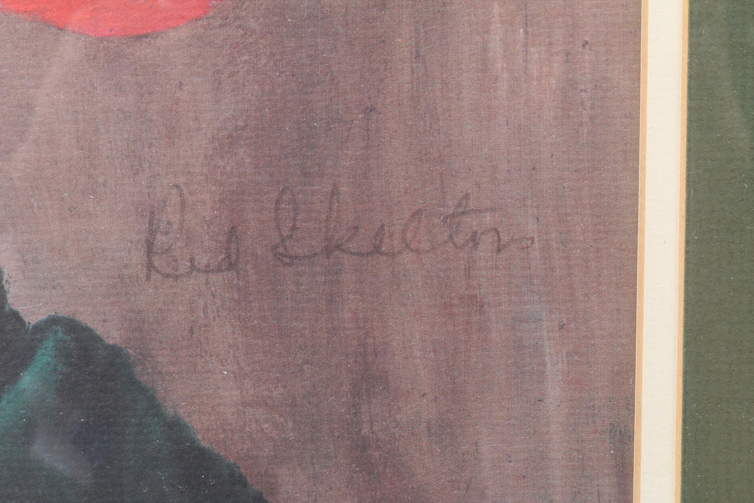 Red Skelton "Candy Cane Clown" Offset Lithograph