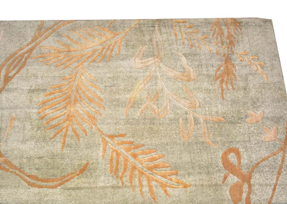 Sea Green and Gold Tone Rug