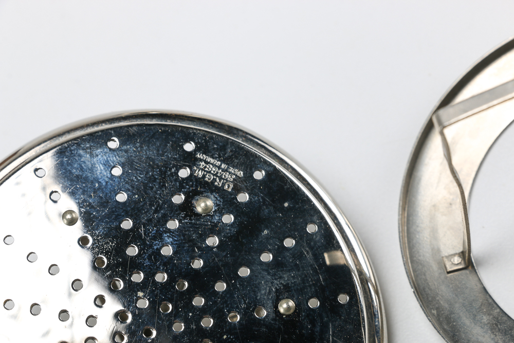 German D.R.G.M. Leather Cocktail Shaker With Accessories