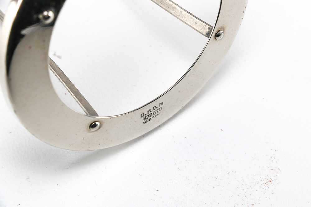 German D.R.G.M. Leather Cocktail Shaker With Accessories