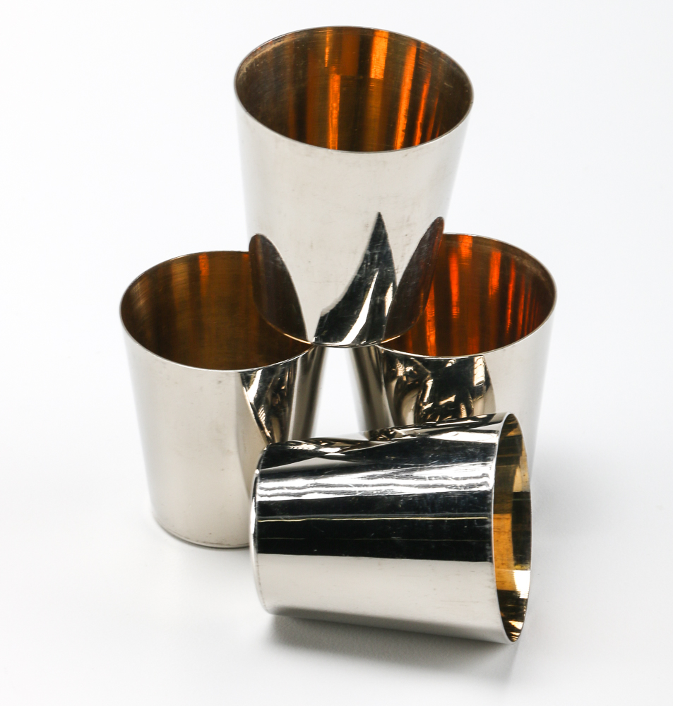 German D.R.G.M. Leather Cocktail Shaker With Accessories