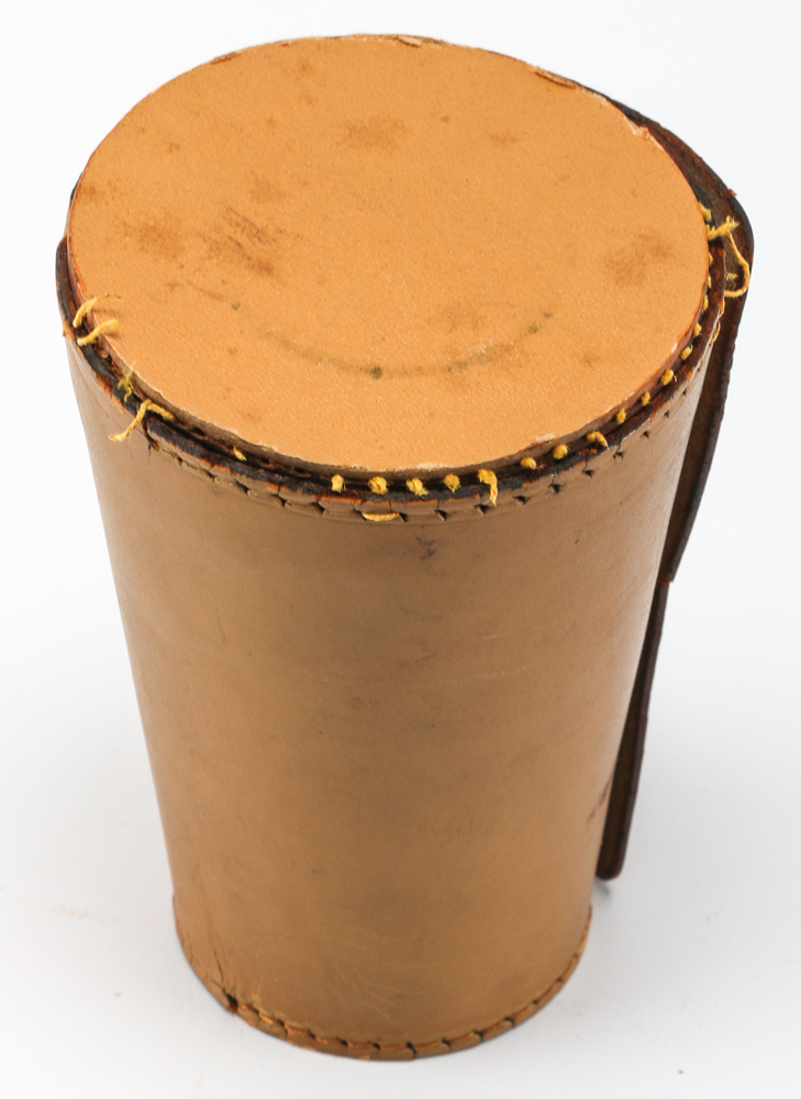 German D.R.G.M. Leather Cocktail Shaker With Accessories