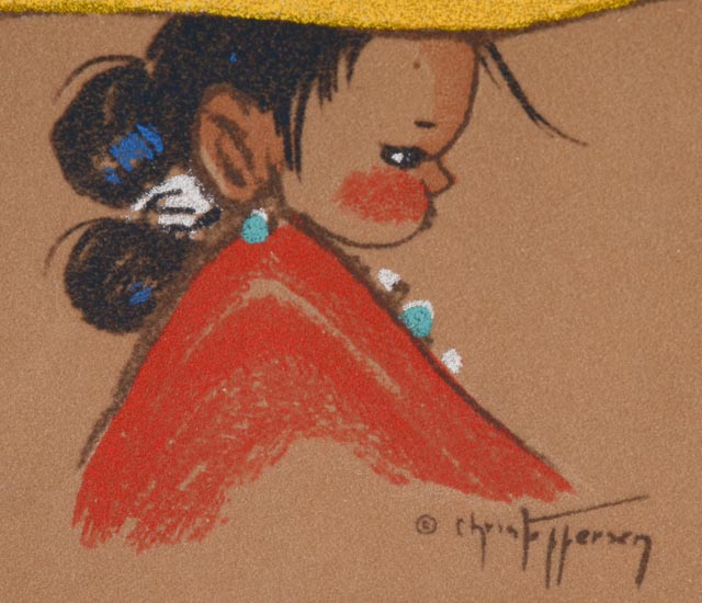 Two Chris Toppersen Vintage Serigraphs of Children