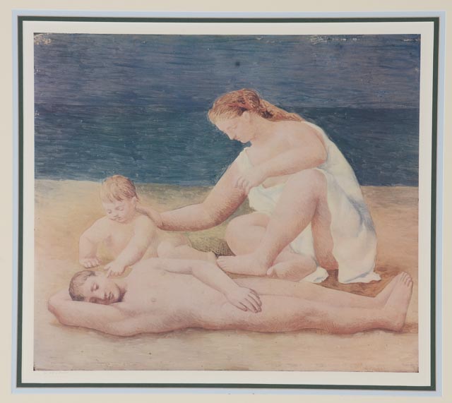 Limited Edition Offset Lithograph of Pablo Picasso's "Family at the Seashore"