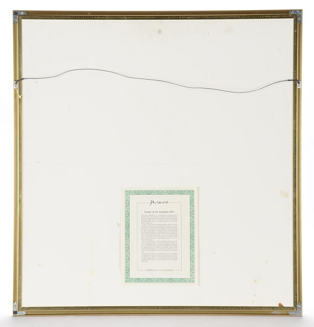 Limited Edition Offset Lithograph of Pablo Picasso's "Family at the Seashore"