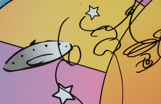 Peter Max Signed Offset Lithographic Poster of Dale Earnhardt's Race Car