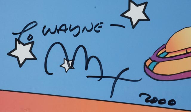 Peter Max Signed Offset Lithographic Poster of Dale Earnhardt's Race Car