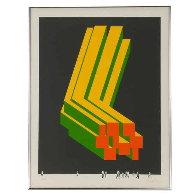 Barron Krody Signed Limited Edition "Urban Walls" Serigraph