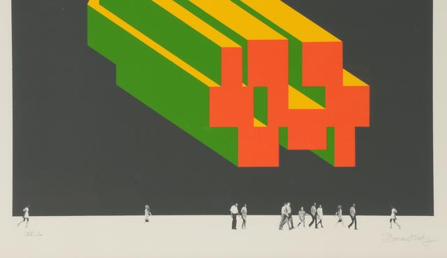 Barron Krody Signed Limited Edition "Urban Walls" Serigraph