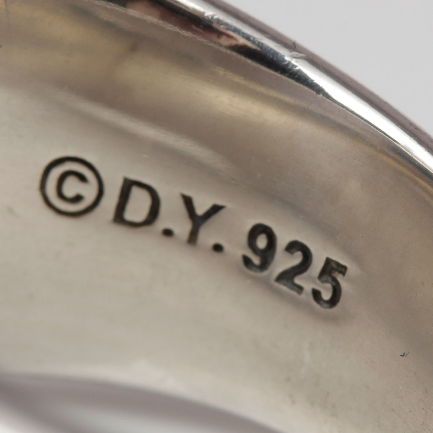 David Yurman Sterling Silver Three Side Exotic Stone Ring