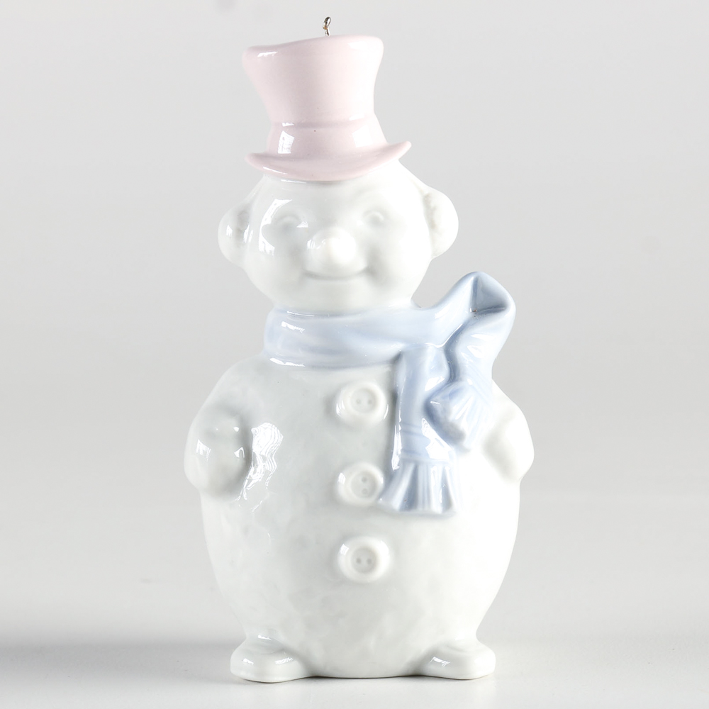 Lladró 1991 Snowman Ornament