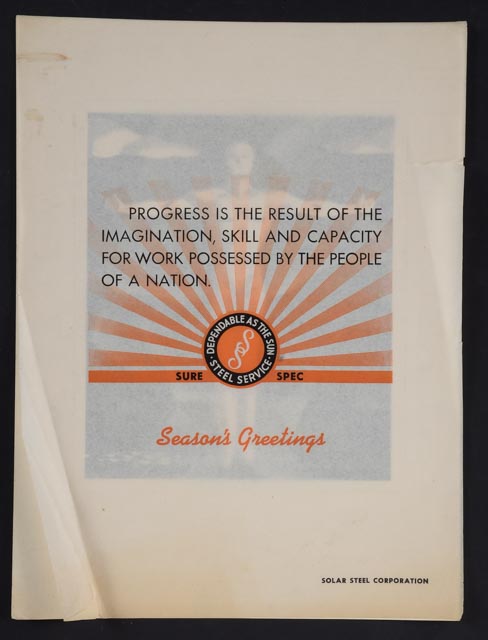 Pair of Solar Steel Corporation Vintage Holiday Prints