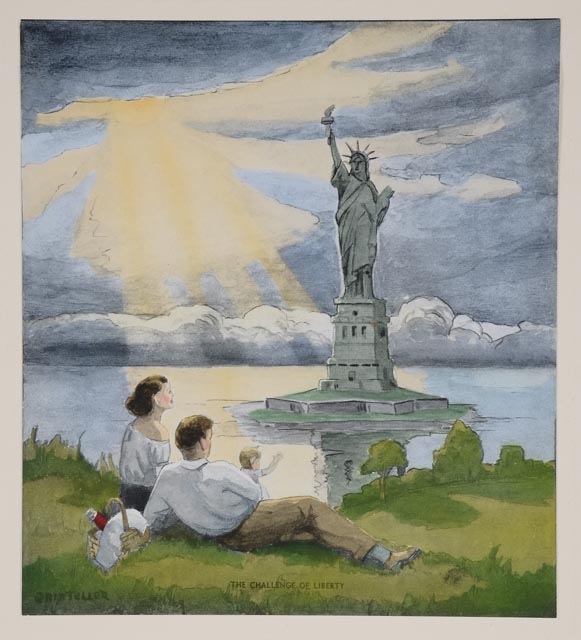 Pair of Solar Steel Corporation Vintage Holiday Prints