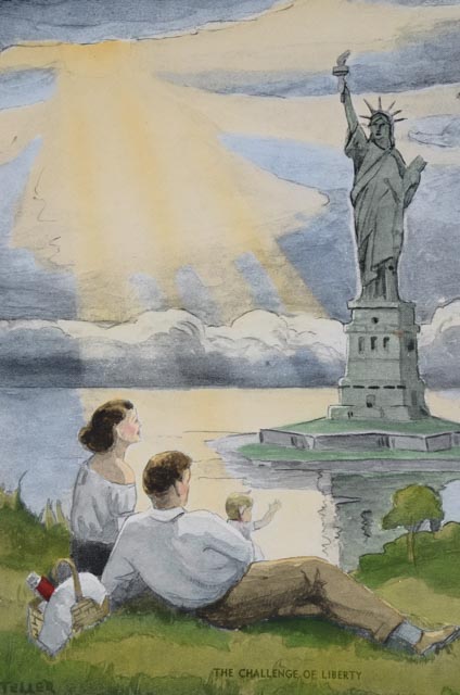 Pair of Solar Steel Corporation Vintage Holiday Prints