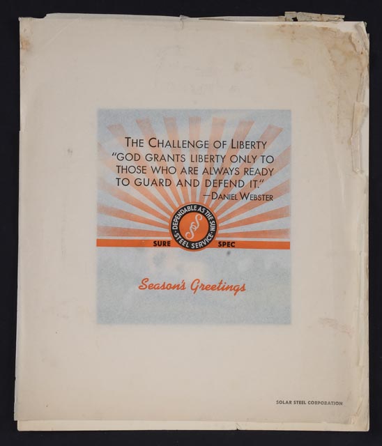 Pair of Solar Steel Corporation Vintage Holiday Prints