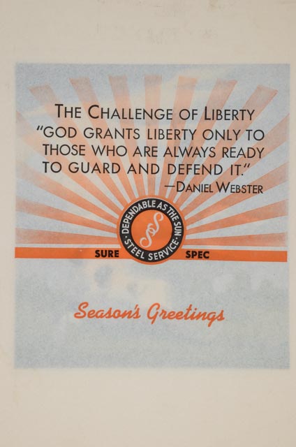 Pair of Solar Steel Corporation Vintage Holiday Prints