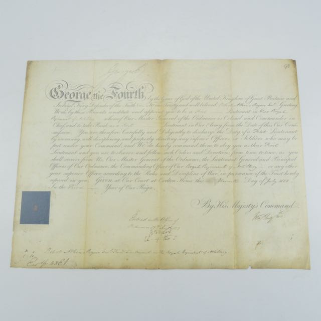 George IV Military Document