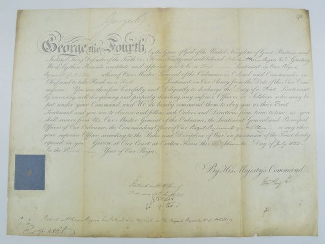 George IV Military Document
