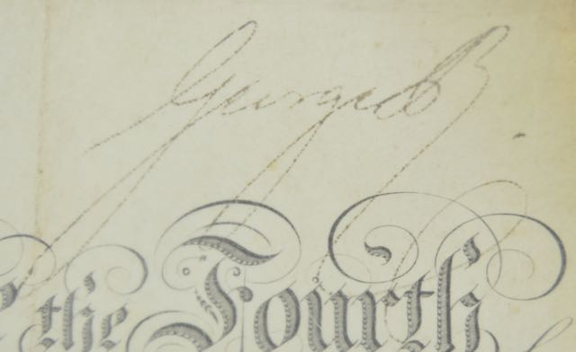 George IV Military Document