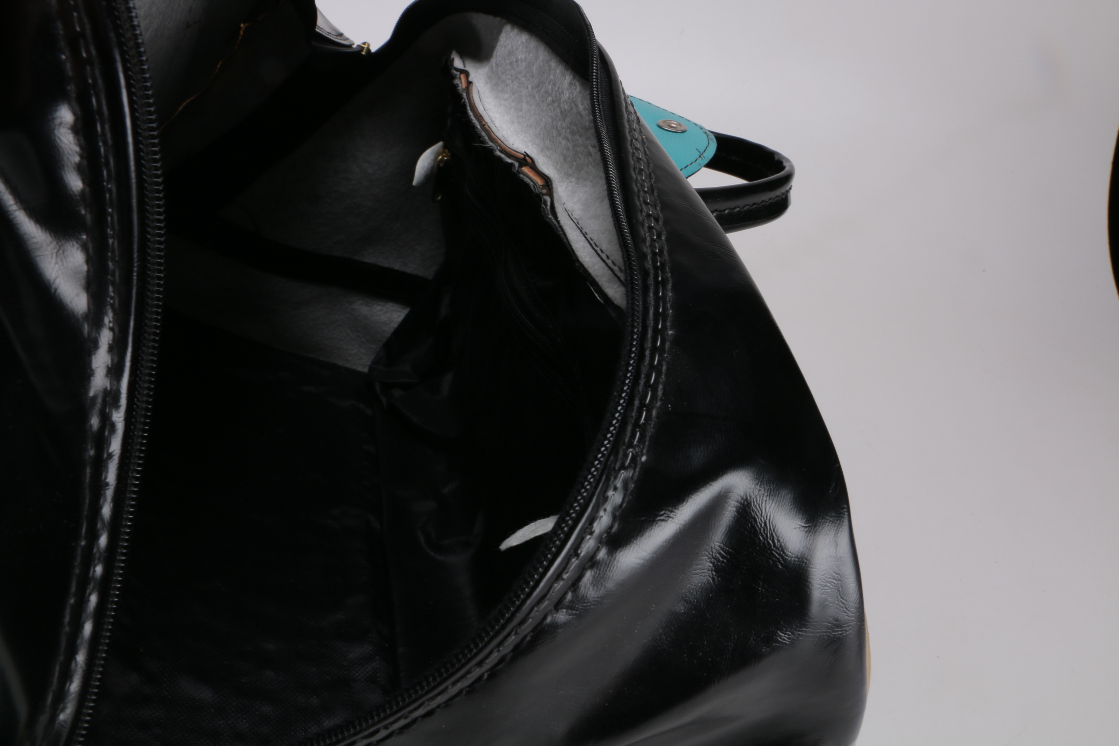 Vintage Burton Black Leather Carry-on Bag