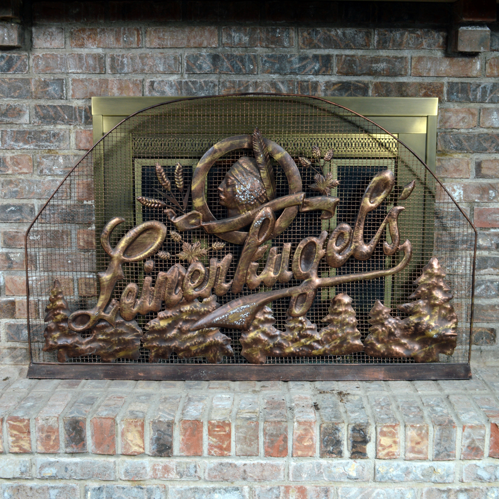 Leinenkugel Metal Fireplace Screen