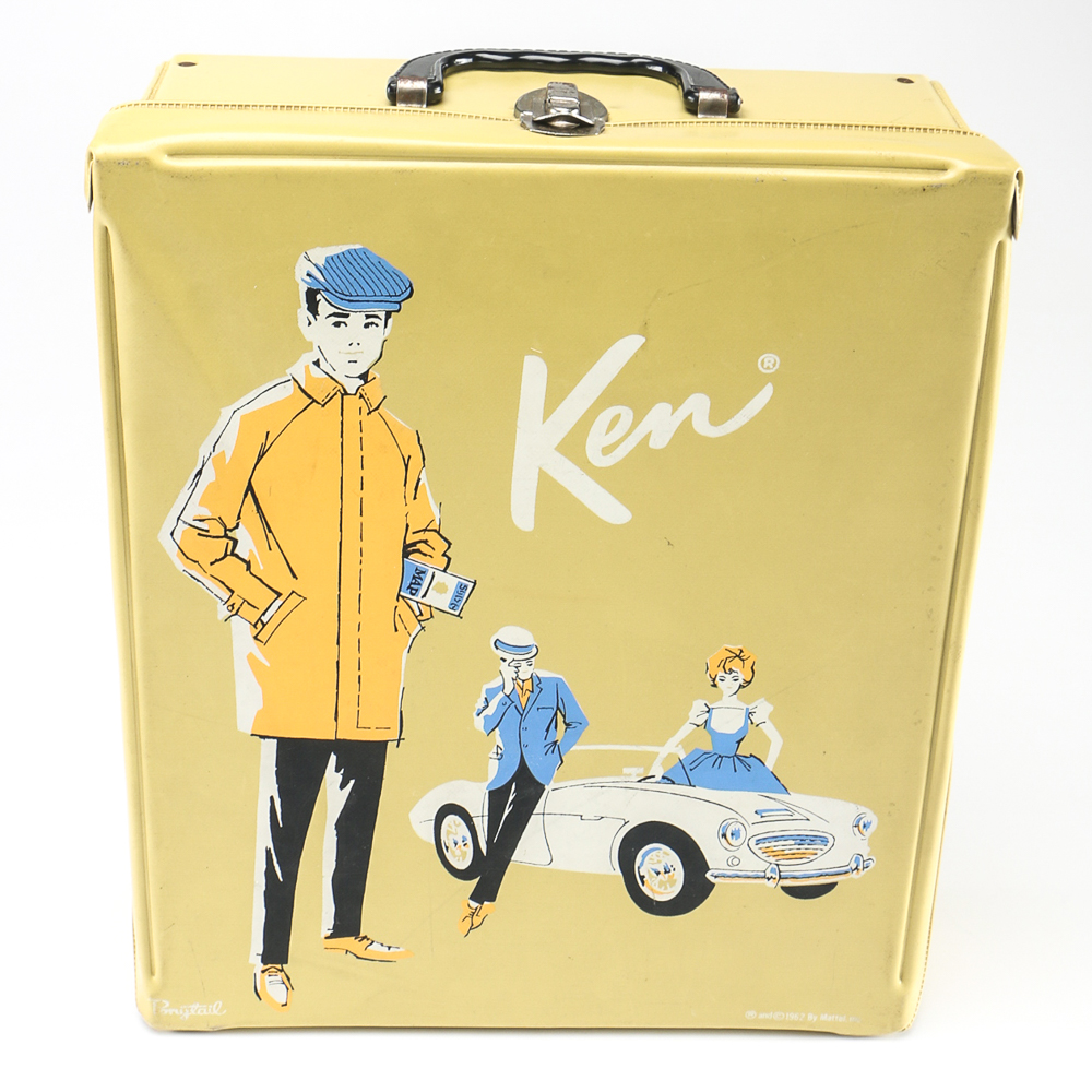 1960s Ken Doll Carrying Case with Doll and Accessories