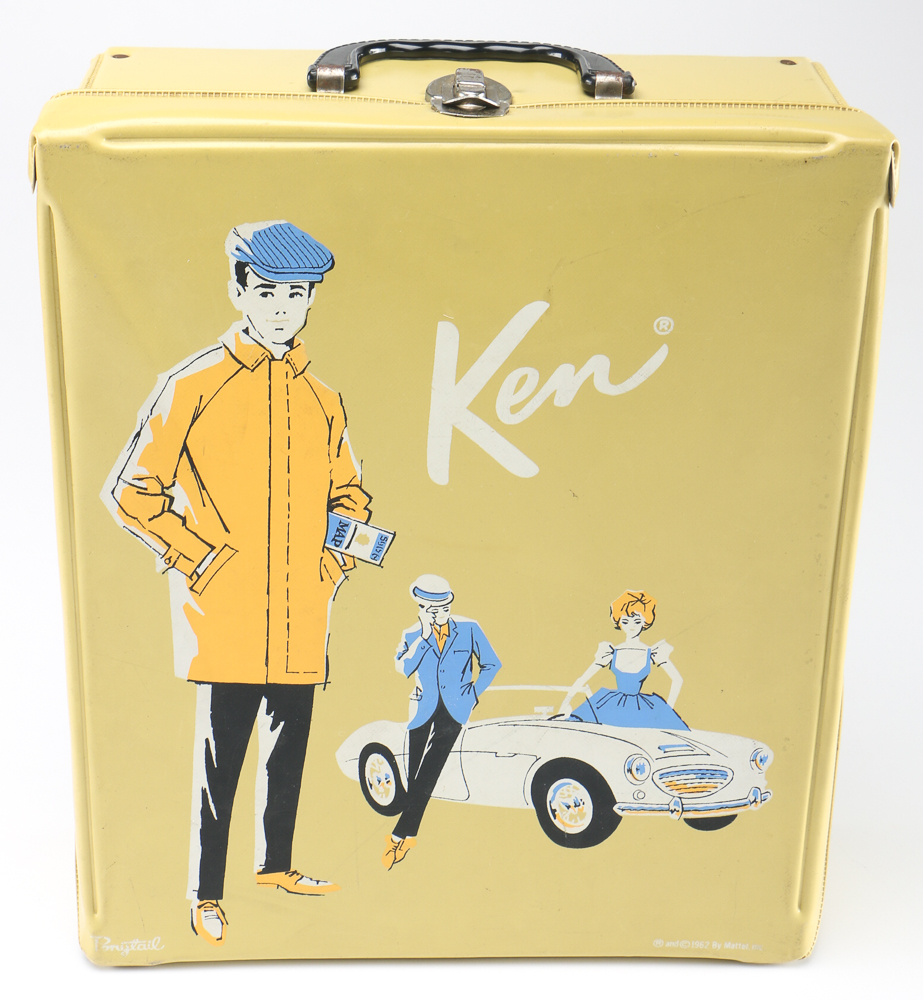 1960s Ken Doll Carrying Case with Doll and Accessories