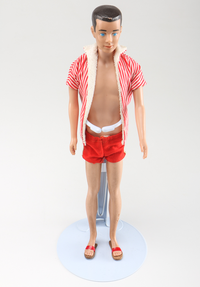 1960s Ken Doll Carrying Case with Doll and Accessories