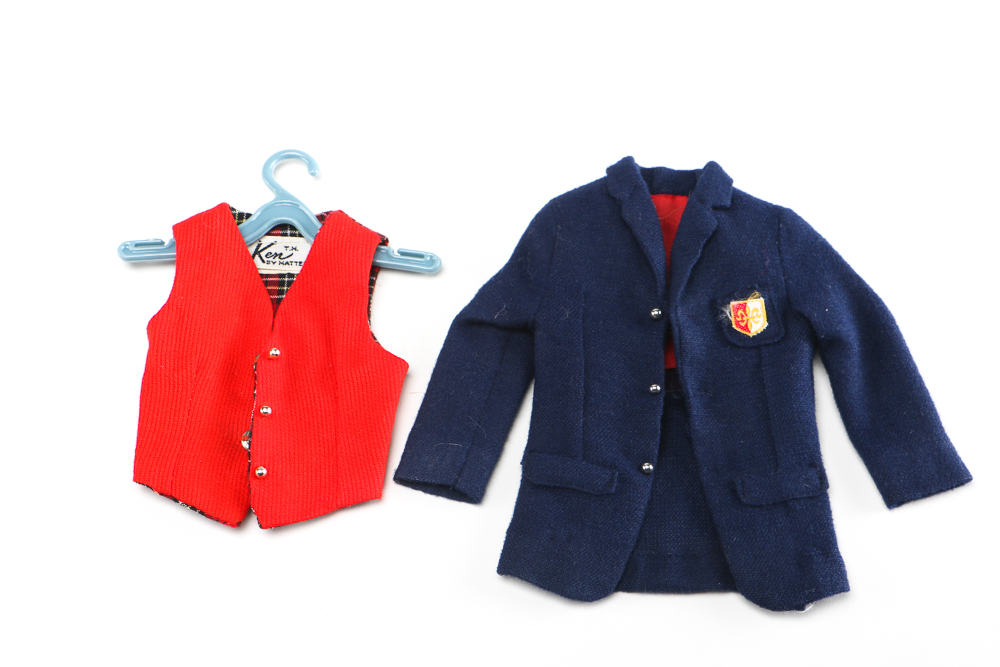 1960s Ken Doll Carrying Case with Doll and Accessories