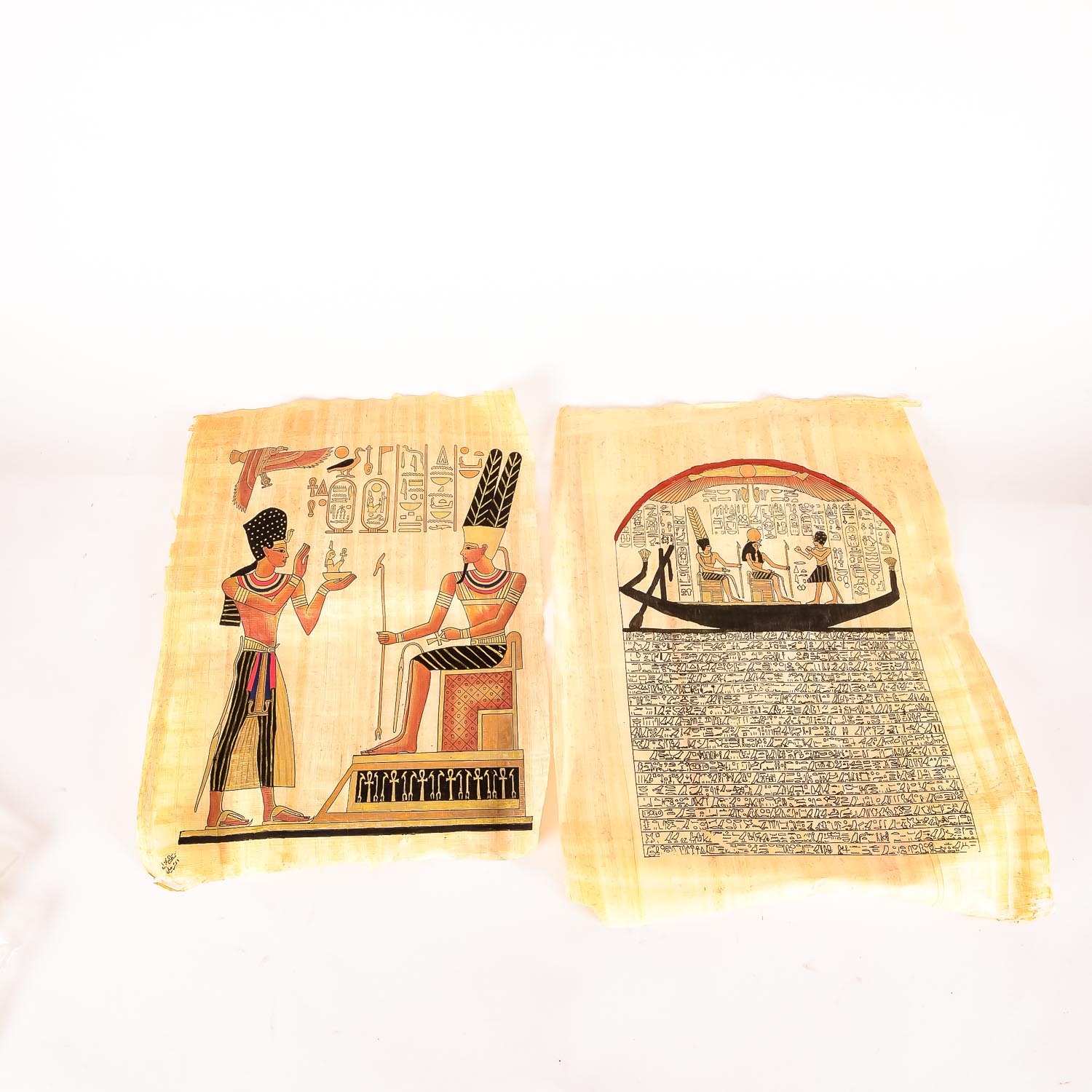 Two Eqyptian Papyrus Artworks