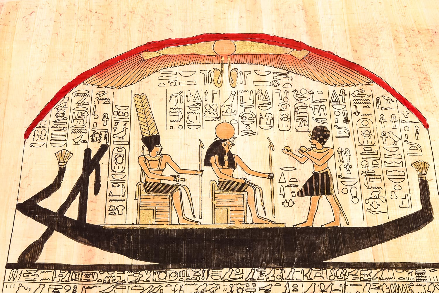 Two Eqyptian Papyrus Artworks