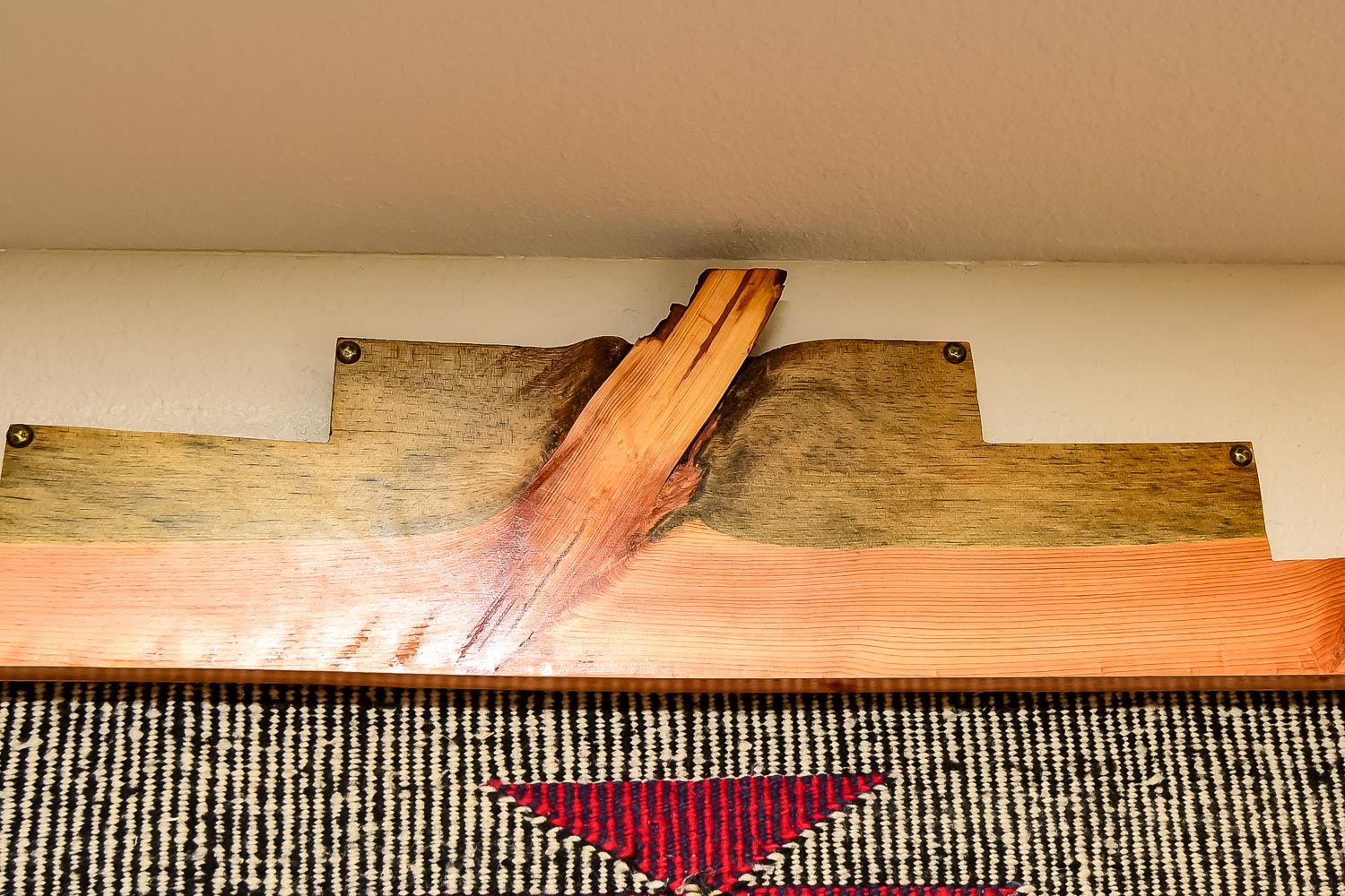 Navajo Rug with Handcrafted Wood Hanger