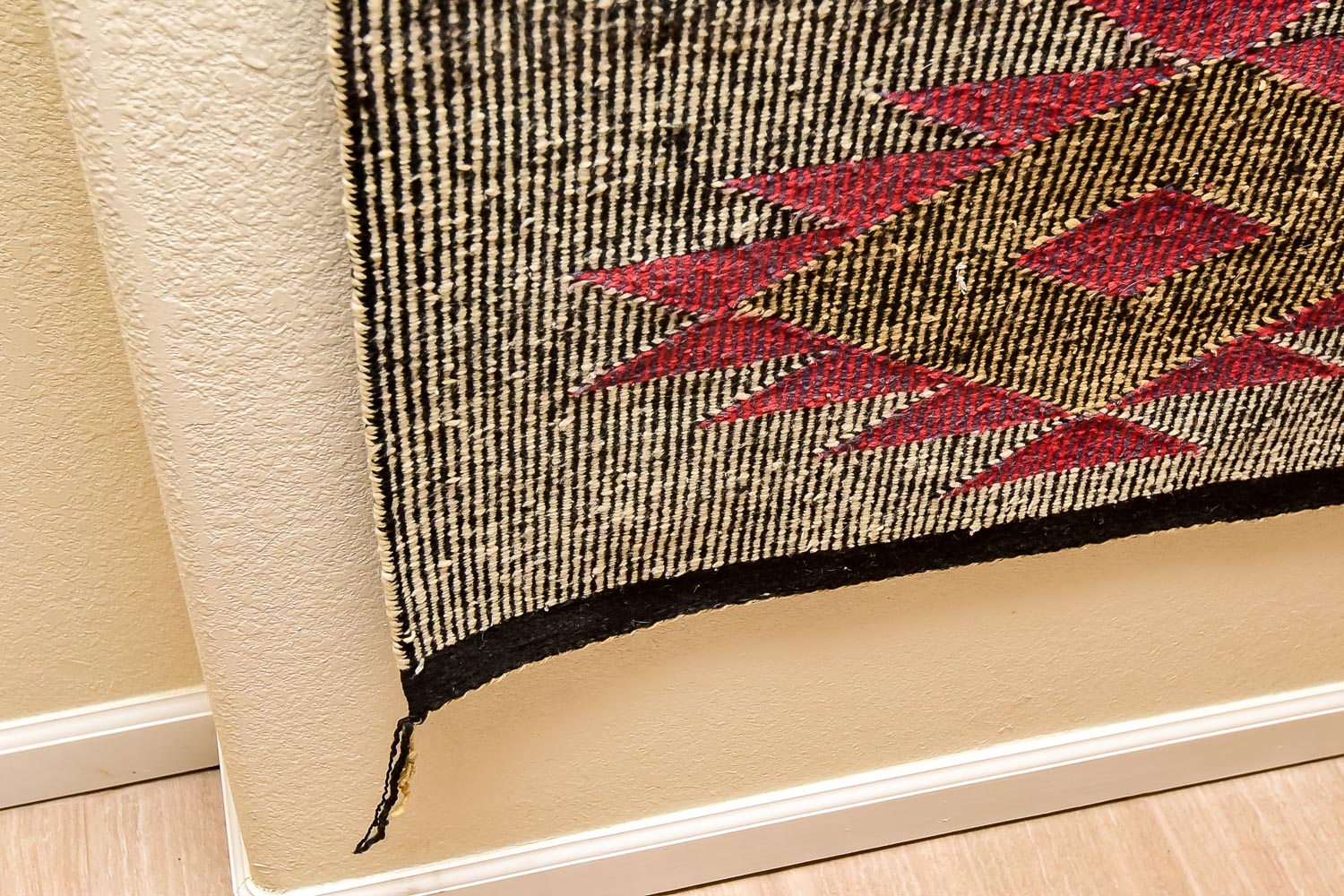 Navajo Rug with Handcrafted Wood Hanger