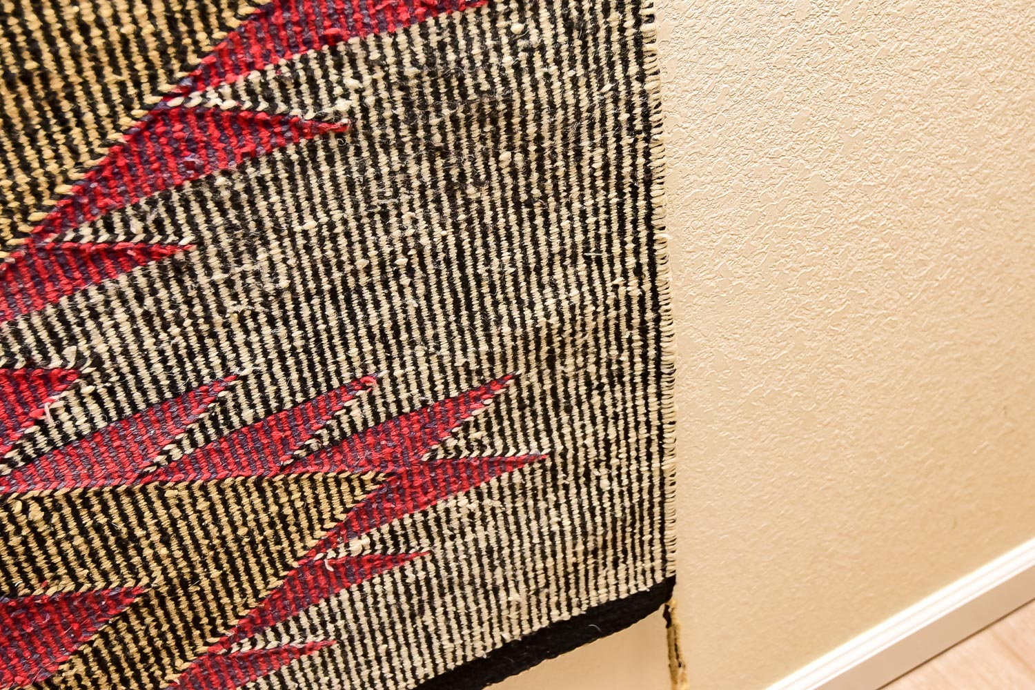 Navajo Rug with Handcrafted Wood Hanger