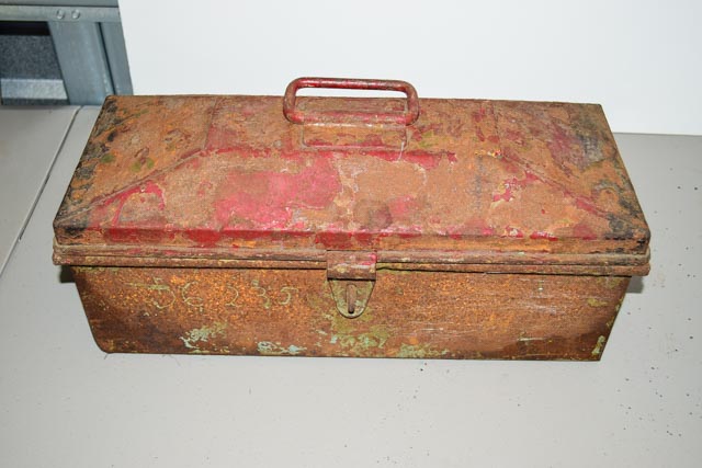 Rustic Metal Tool Box