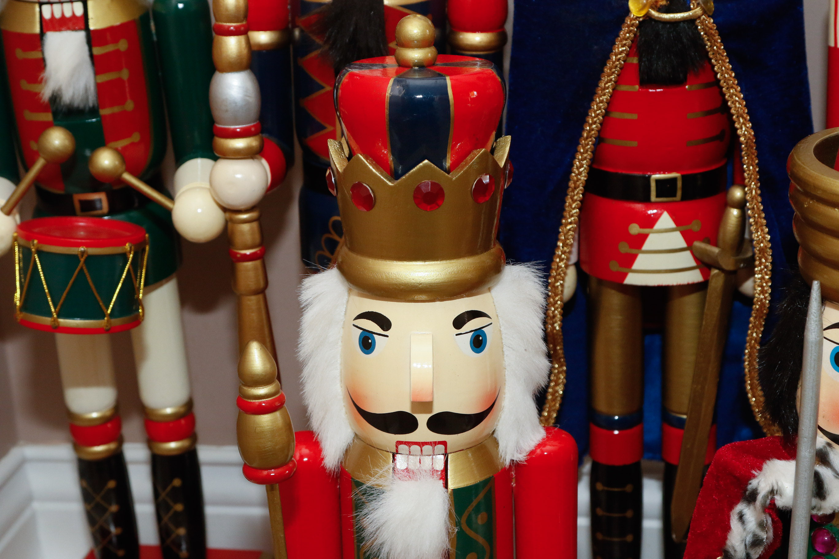 Collection of Handcrafted Wooden Nutcracker Dolls