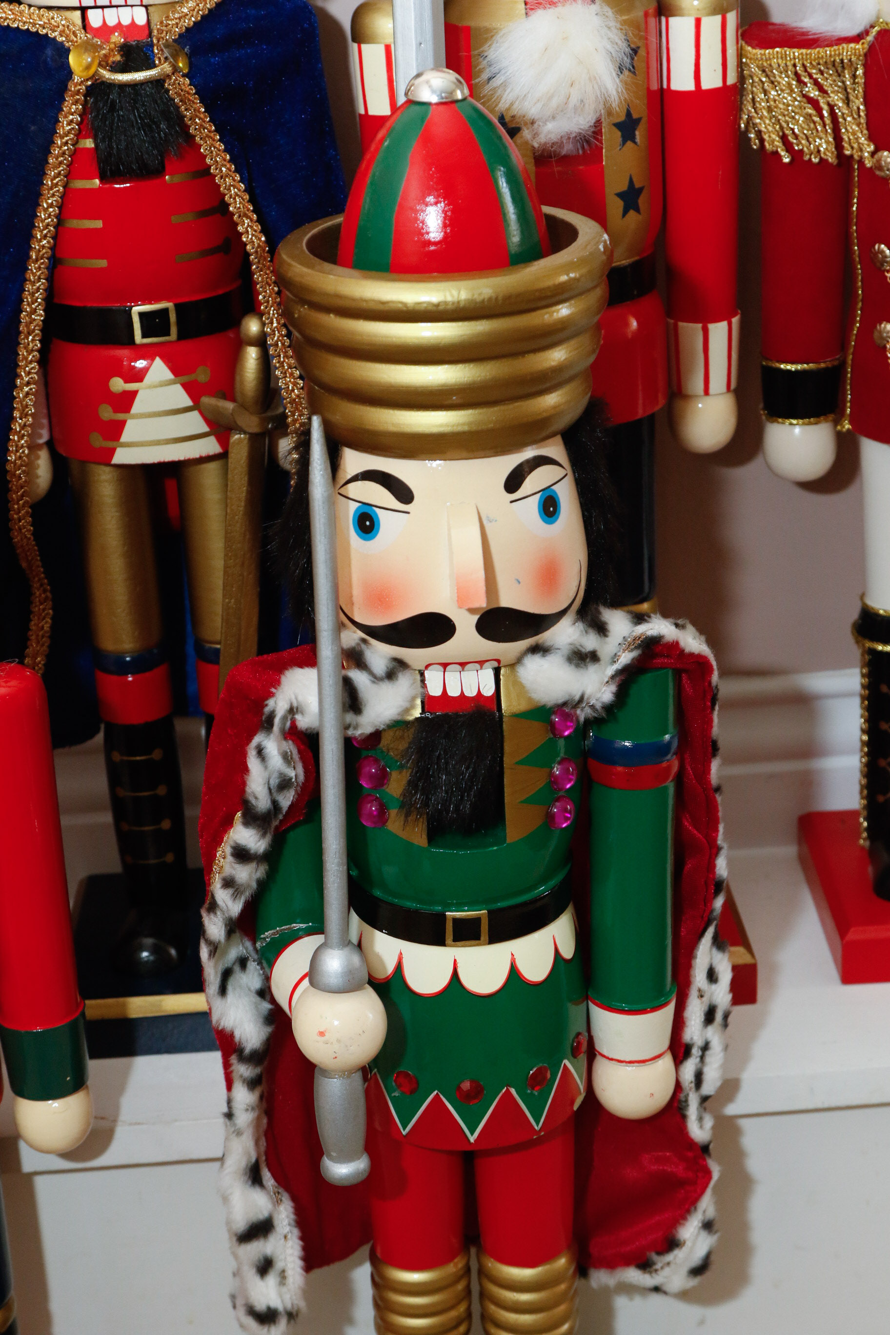 Collection of Handcrafted Wooden Nutcracker Dolls