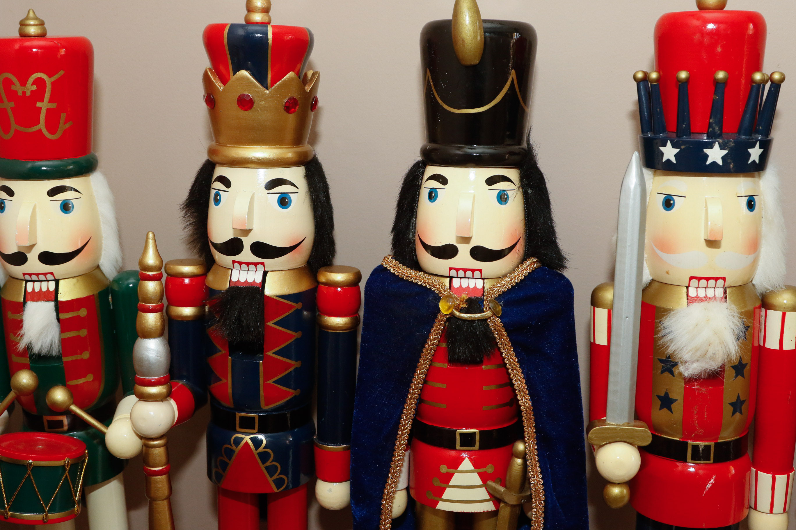 Collection of Handcrafted Wooden Nutcracker Dolls
