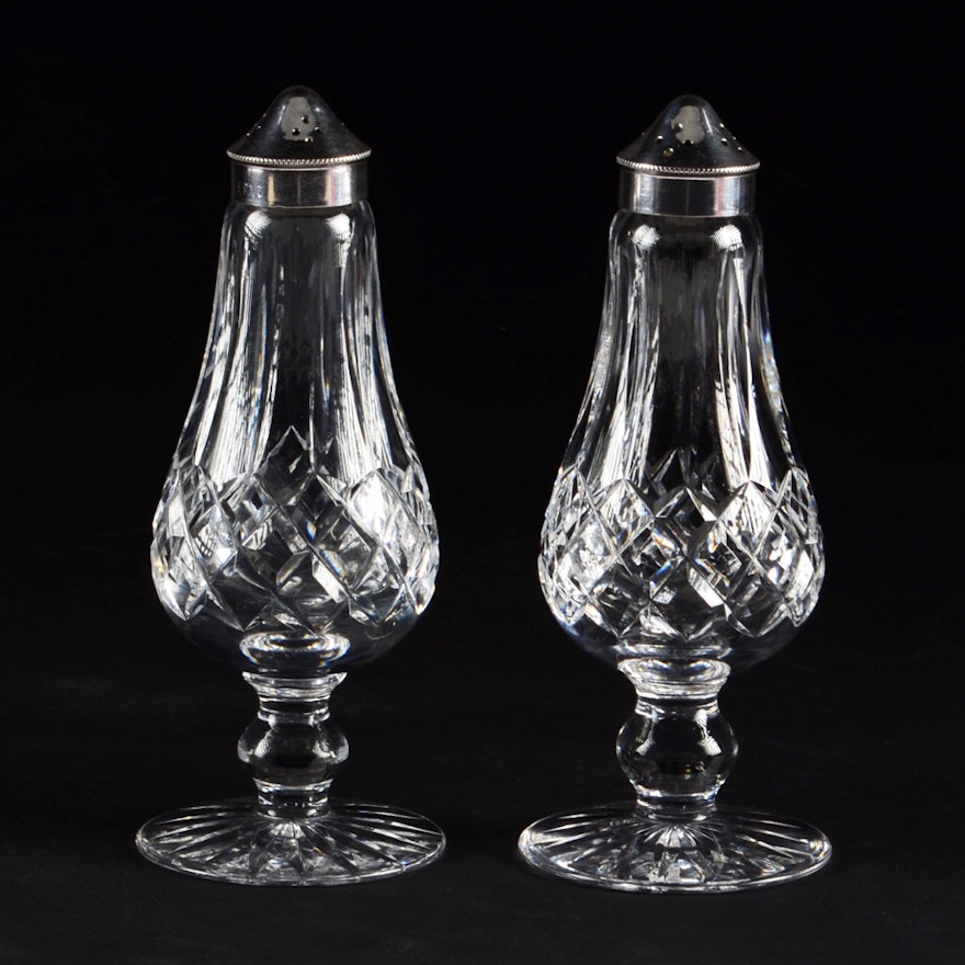 Waterford Crystal "Lismore" Footed Salt and Pepper Shakers