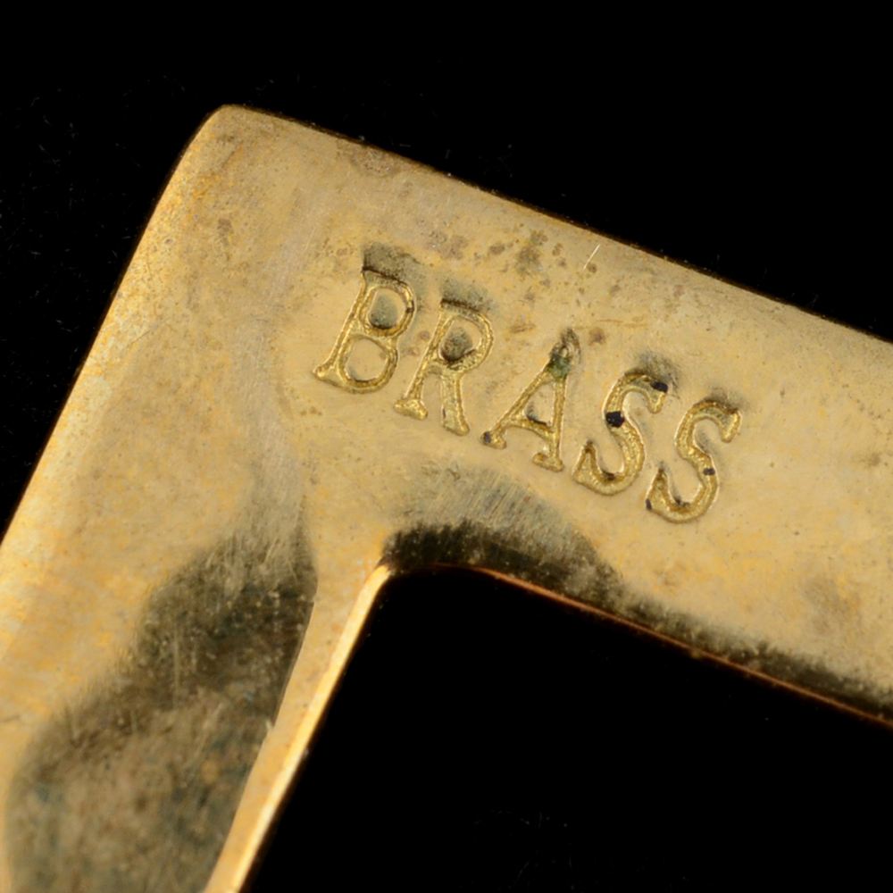 RLM Studio Sterling Silver and Brass Pendant Necklace with Black Cord