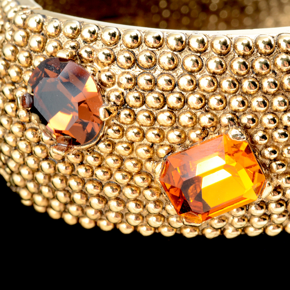 Vintage Ciner Hinge Bracelet with Crystal Rhinestones