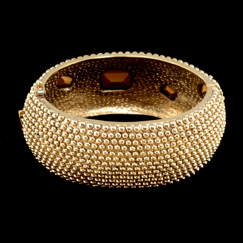 Vintage Ciner Hinge Bracelet with Crystal Rhinestones